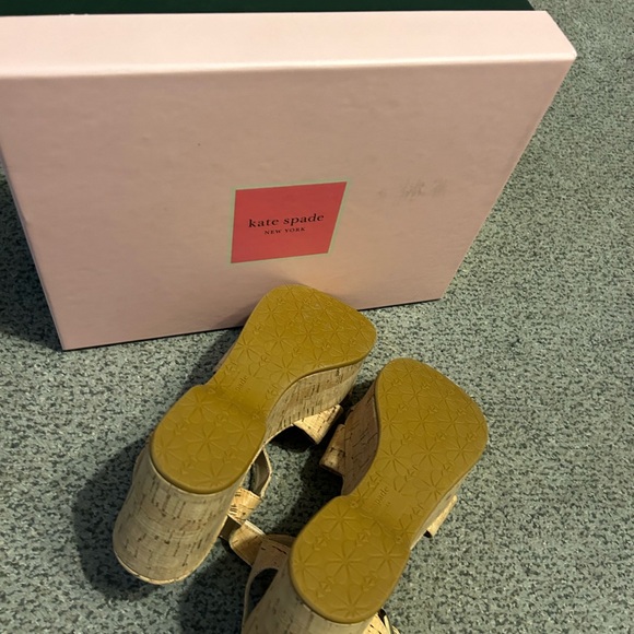 NWT Kate Spade ♠️ Jasper Cork platform Wedge Sandals - Picture 8 of 11